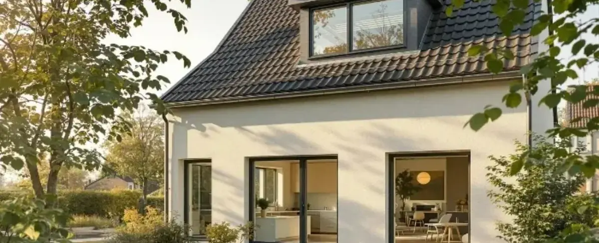 Maison individuelle avec jardin et fenêtres neuves